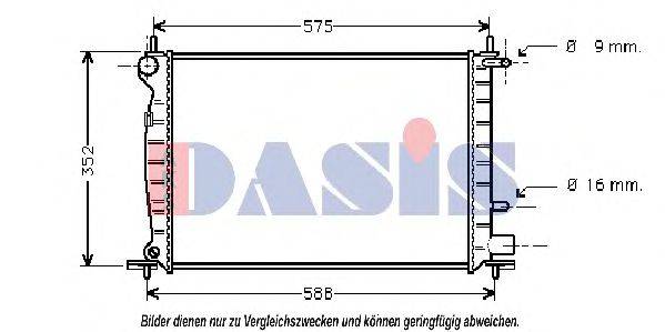 AKS DASIS FD2219 Радіатор, охолодження двигуна
