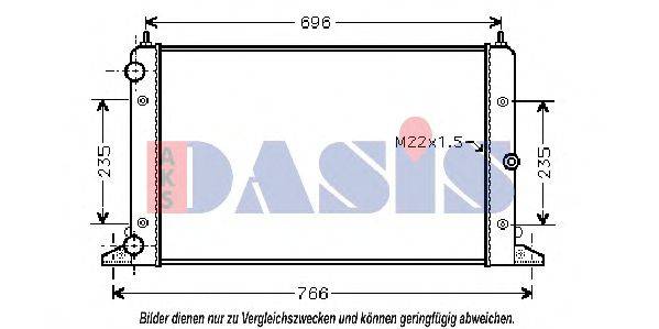 AKS DASIS VW2247 Радіатор, охолодження двигуна