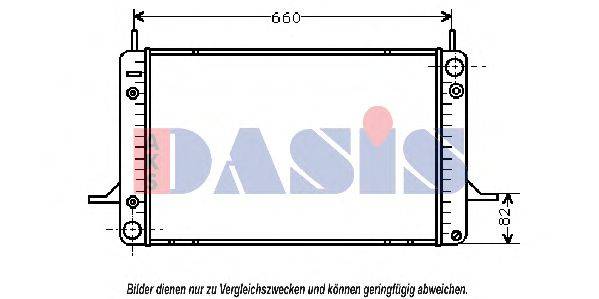 AKS DASIS 1822901 Радіатор, охолодження двигуна