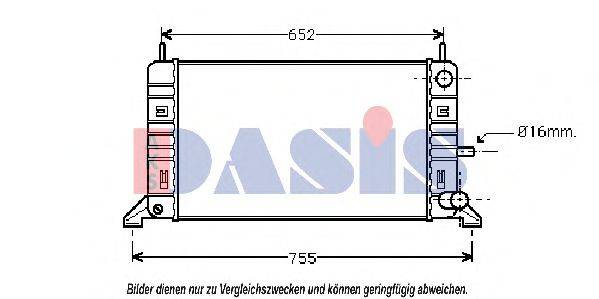 AKS DASIS FD2142 Радіатор, охолодження двигуна