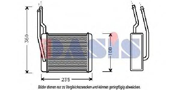 AKS DASIS FD6272 Теплообмінник, опалення салону