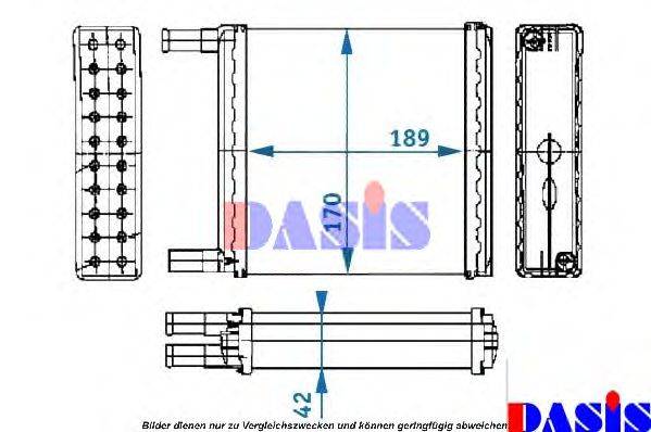 AKS DASIS 1890201 Теплообмінник, опалення салону