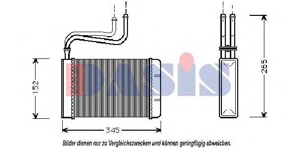AKS DASIS FD6164 Теплообмінник, опалення салону