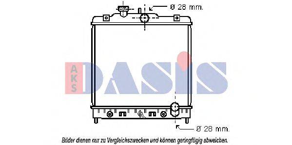 AKS DASIS 25002068 Радіатор, охолодження двигуна