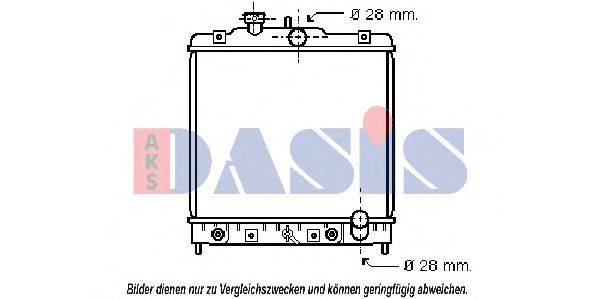 AKS DASIS 25002069 Радіатор, охолодження двигуна