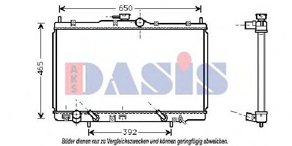 AKS DASIS 25002100 Радіатор, охолодження двигуна