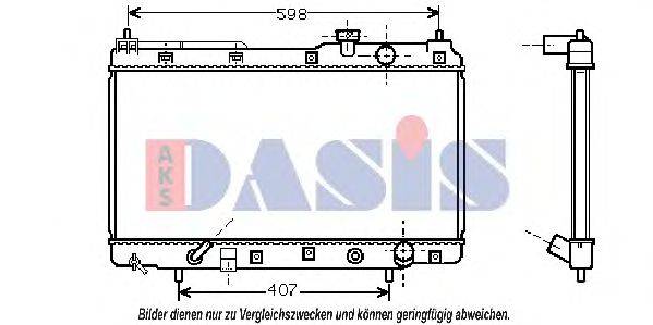 AKS DASIS HDA2104 Радіатор, охолодження двигуна