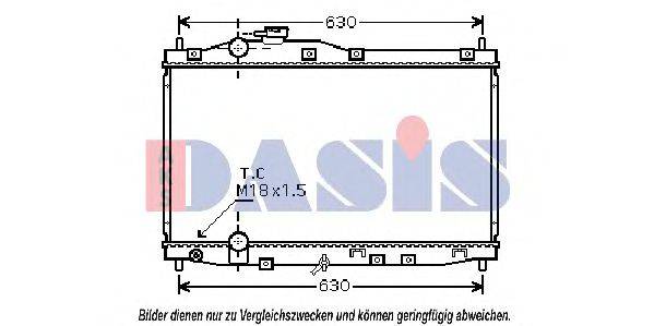 AKS DASIS HD2171 Радіатор, охолодження двигуна