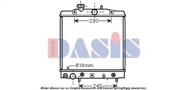 AKS DASIS HD2194 Радіатор, охолодження двигуна