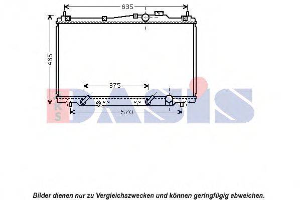 AKS DASIS HD2205 Радіатор, охолодження двигуна