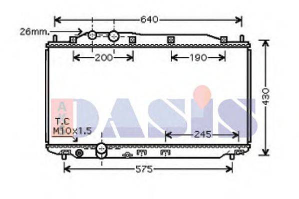AKS DASIS HD2187 Радіатор, охолодження двигуна
