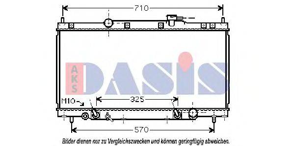 AKS DASIS HD2212 Радіатор, охолодження двигуна