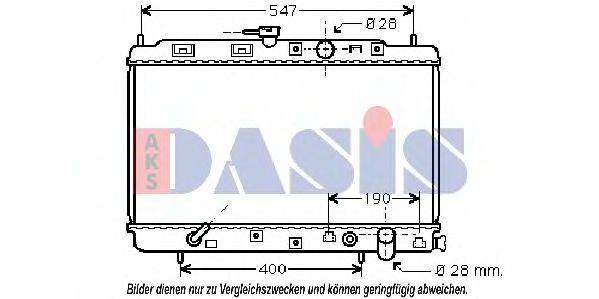 AKS DASIS HD2043 Радіатор, охолодження двигуна