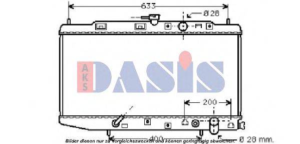 AKS DASIS HD2049 Радіатор, охолодження двигуна