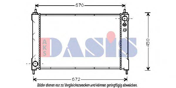 AKS DASIS HD2036 Радіатор, охолодження двигуна