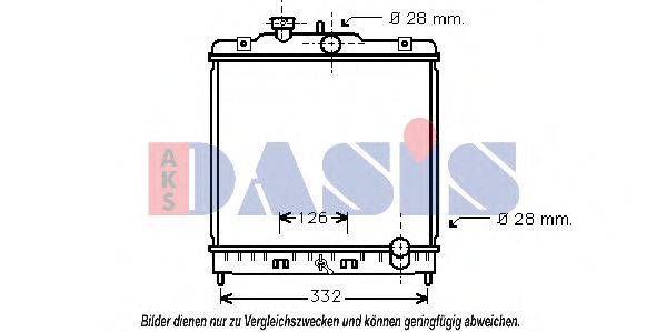 AKS DASIS 25002067 Радіатор, охолодження двигуна