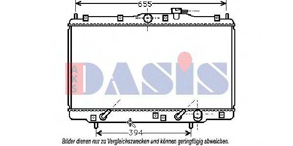 AKS DASIS 25002110 Радіатор, охолодження двигуна