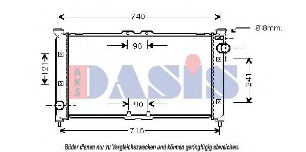 AKS DASIS MZ2135 Радіатор, охолодження двигуна