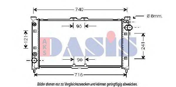AKS DASIS MZ2136 Радіатор, охолодження двигуна