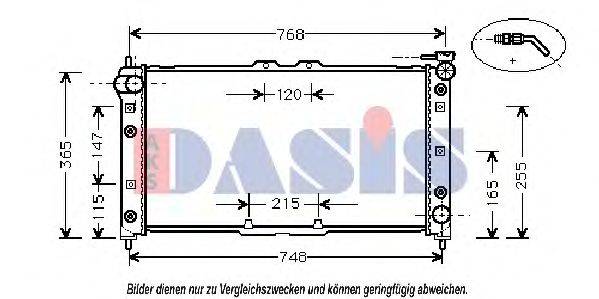 AKS DASIS MZ2137 Радіатор, охолодження двигуна
