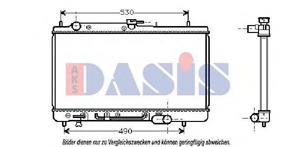 AKS DASIS 27002091 Радіатор, охолодження двигуна