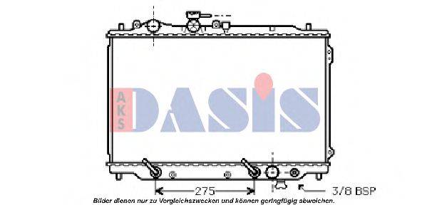 AKS DASIS 27002049 Радіатор, охолодження двигуна