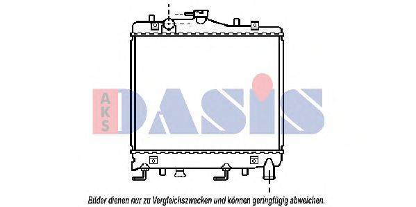 AKS DASIS MZ2061 Радіатор, охолодження двигуна
