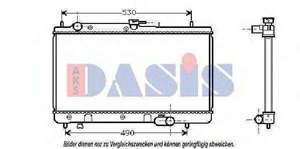 AKS DASIS MZ2090 Радіатор, охолодження двигуна