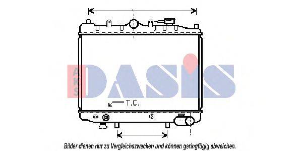 AKS DASIS MZ2083 Радіатор, охолодження двигуна