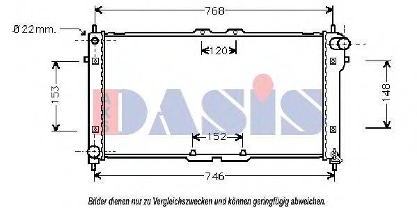 AKS DASIS MZ2073 Радіатор, охолодження двигуна