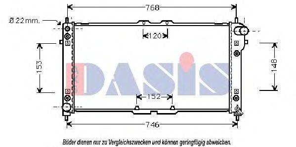 AKS DASIS MZ2076 Радіатор, охолодження двигуна