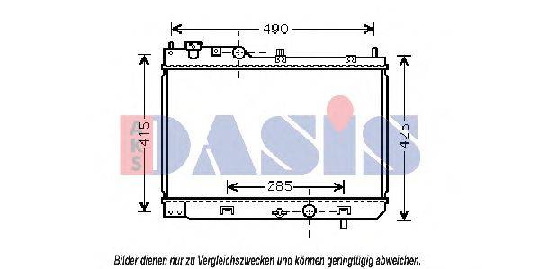 AKS DASIS MZ2214 Радіатор, охолодження двигуна