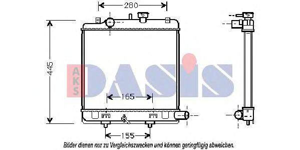 AKS DASIS MZ2139 Радіатор, охолодження двигуна