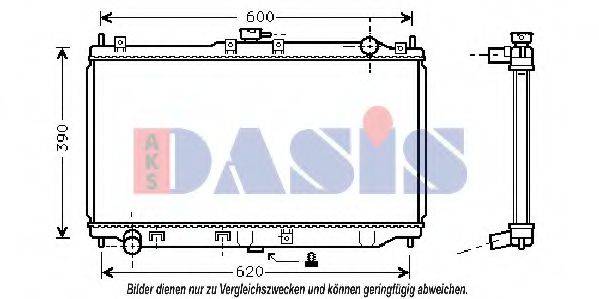 AKS DASIS MZ2138 Радіатор, охолодження двигуна