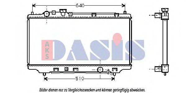 AKS DASIS MZ2116 Радіатор, охолодження двигуна