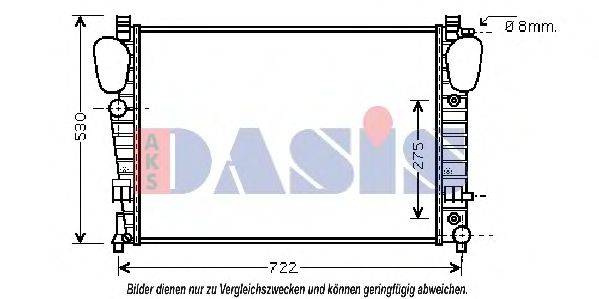 AKS DASIS MS2334 Радіатор, охолодження двигуна