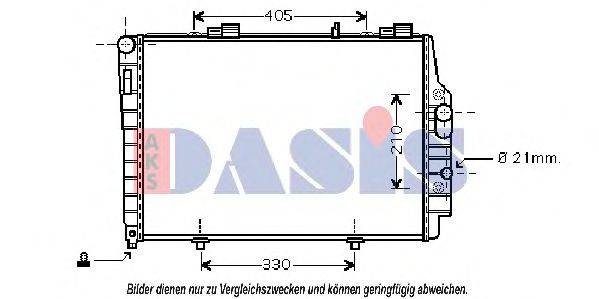 AKS DASIS MS2337 Радіатор, охолодження двигуна