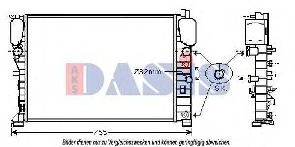 AKS DASIS MSA2449 Радіатор, охолодження двигуна