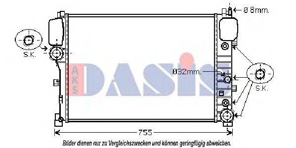 AKS DASIS 0300011 Радіатор, охолодження двигуна