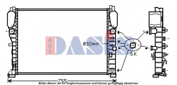 AKS DASIS W211 Радіатор, охолодження двигуна