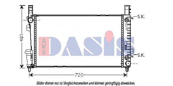 AKS DASIS 30002364 Радіатор, охолодження двигуна