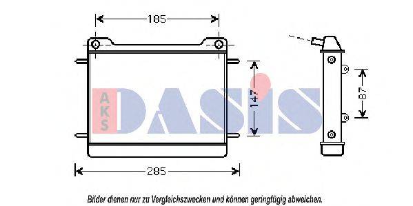 AKS DASIS MS2347 Радіатор, охолодження двигуна