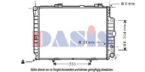 AKS DASIS MS2208 Радіатор, охолодження двигуна