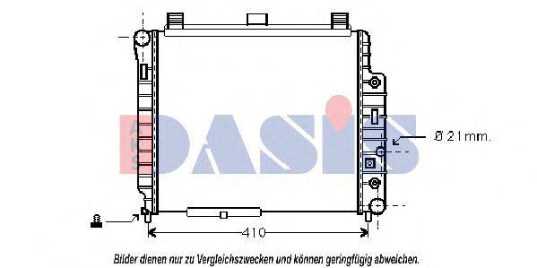 AKS DASIS 30002238 Радіатор, охолодження двигуна