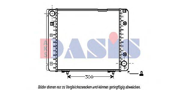 AKS DASIS MS2080 Радіатор, охолодження двигуна