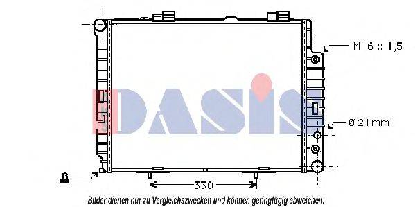 AKS DASIS MS2283 Радіатор, охолодження двигуна
