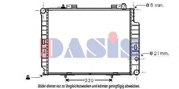AKS DASIS MS2302 Радіатор, охолодження двигуна
