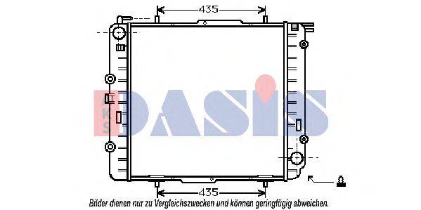 AKS DASIS MS2038 Радіатор, охолодження двигуна