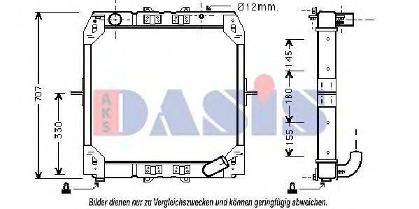 AKS DASIS ME2165 Радіатор, охолодження двигуна