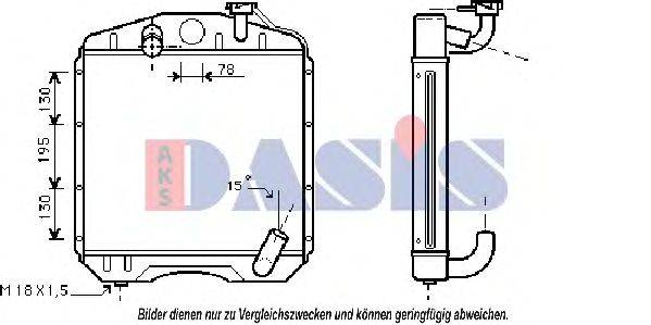 AKS DASIS ME2112 Радіатор, охолодження двигуна